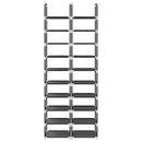 vidaXL 2 db fekete nem szőtt szövetből cipőtartó állványok 10 szintes