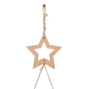 vidaXL 2 db függő karácsonyfák tetején csillagokkal, 42 x 90 cm, természetes ág