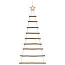 vidaXL 2 db függő karácsonyfák csúcscsillagokkal, 55 x 120 cm, természetes ág