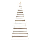 vidaXL függő karácsonyfa tetején csillaggal 100 x 210 cm természetes ág