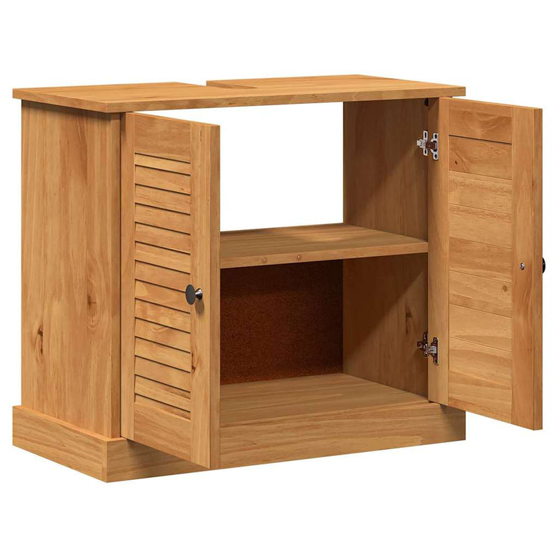 vidaXL Mosogató Szekrény VIGO mézbarna 67.5 x 34 x 59 cm Tömör fenyőfa