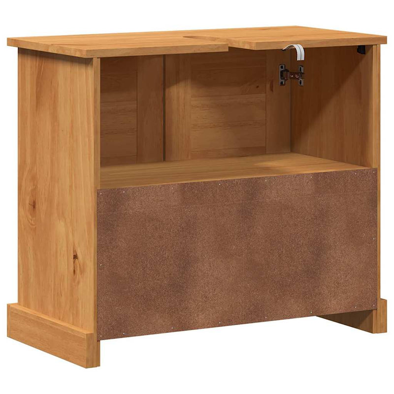 vidaXL Mosogató Szekrény VIGO mézbarna 67.5 x 34 x 59 cm Tömör fenyőfa