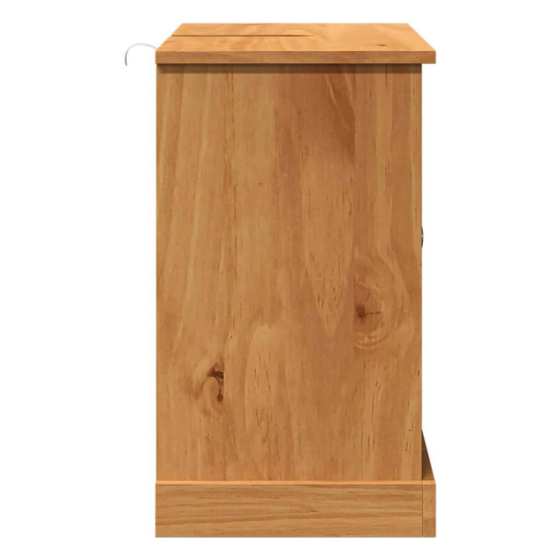 vidaXL Mosogató Szekrény VIGO mézbarna 67.5 x 34 x 59 cm Tömör fenyőfa