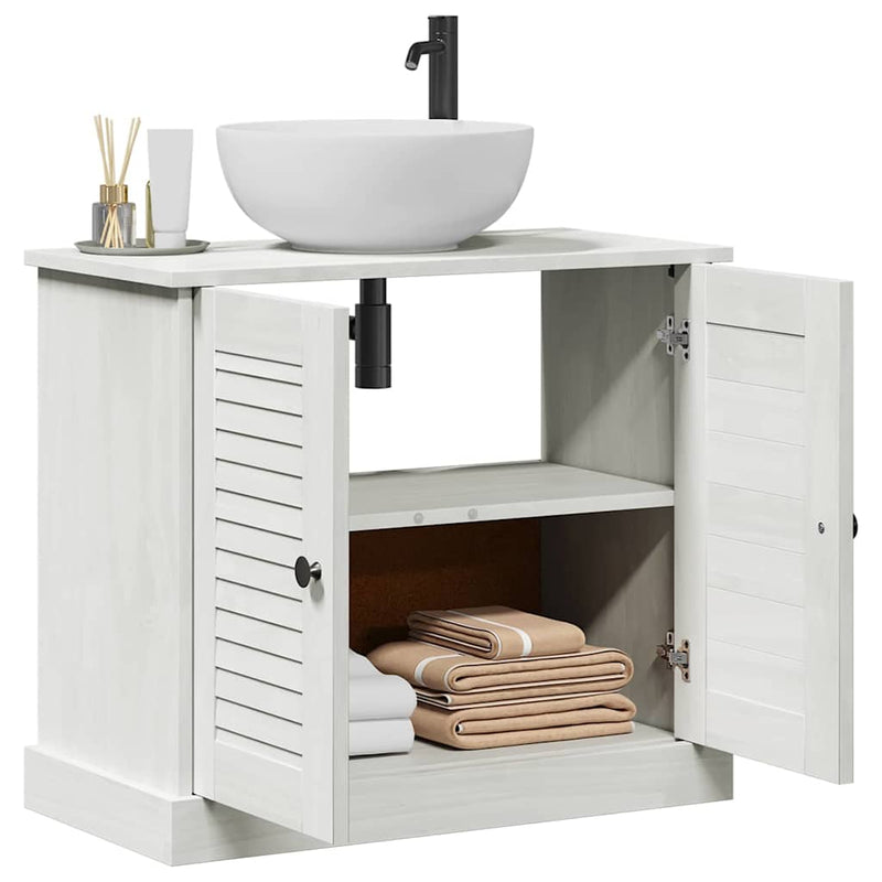 vidaXL Mosogató Szekrény polcokkal VIGO antik fehér 67.5 x 34 x 59 cm