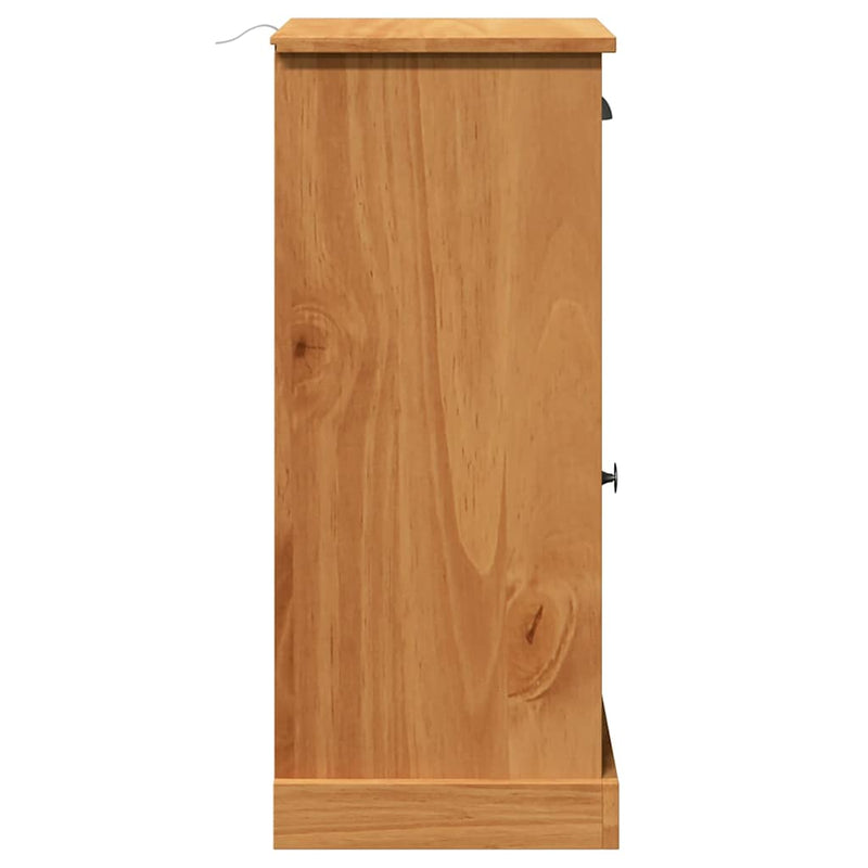 vidaXL Fürdőszoba Szekrény fiókkal VIGO mézbarna 37.5 x 34 x 80 cm
