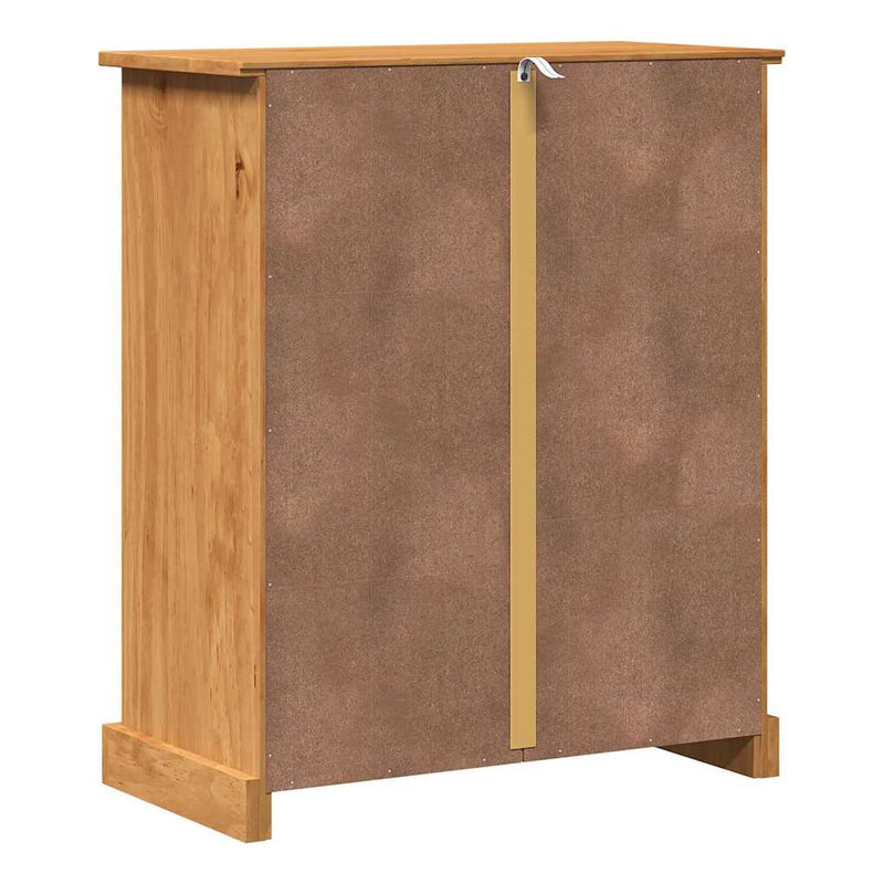 vidaXL Fürdőszoba Székény tárolóval VIGO mézbarna 67.5 x 34 x 80 cm