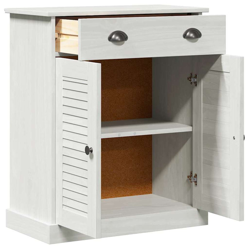 vidaXL Fürdőszoba Székény VIGO Fehér 67.5 x 34 x 80 cm Tömör fenyőfa