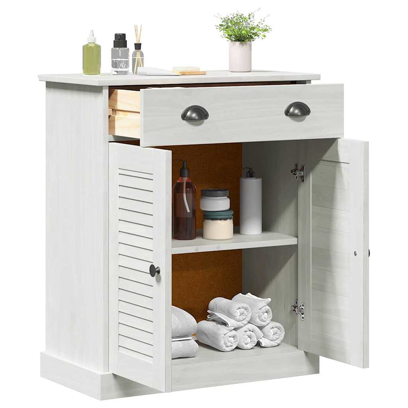 vidaXL Fürdőszoba Székény VIGO Fehér 67.5 x 34 x 80 cm Tömör fenyőfa