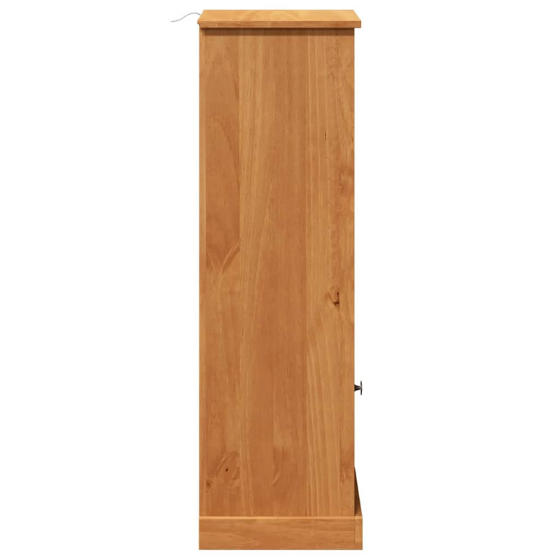 vidaXL Fürdőszoba Székény VIGO mézbarna 37 x 34 x 110 cm Tömör fenyőfa