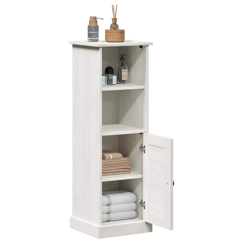 vidaXL Fürdőszoba Székény VIGO Fehér 37 x 34 x 110 cm Tömör fenyőfa