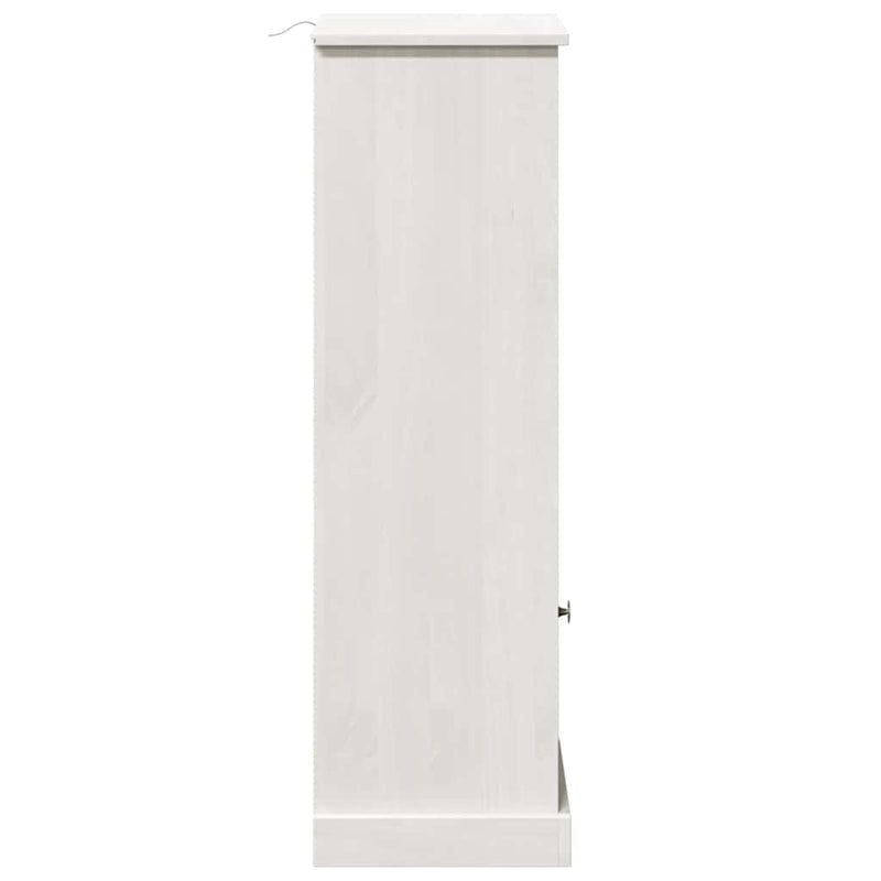 vidaXL Fürdőszoba Székény VIGO Fehér 37 x 34 x 110 cm Tömör fenyőfa