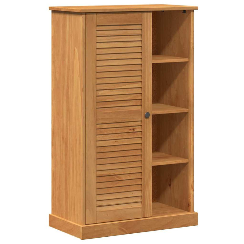 vidaXL Fürdőszoba Székény tárolóval VIGO mézbarna 67.5 x 34 x 110 cm