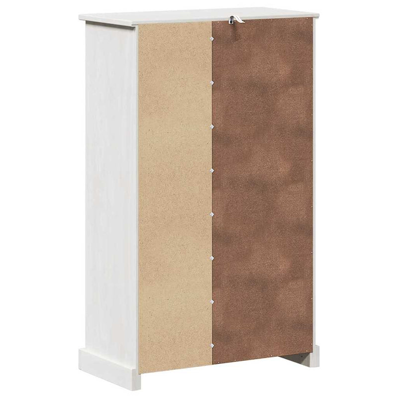 vidaXL Fürdőszoba Székény VIGO Fehér 67.5 x 34 x 110 cm Tömör fenyőfa