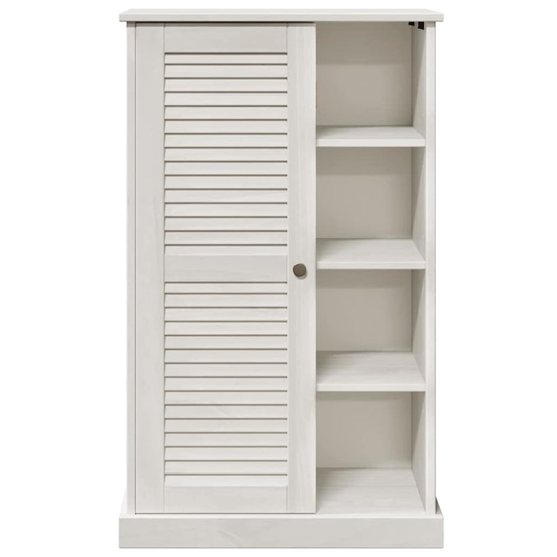 vidaXL Fürdőszoba Székény VIGO Fehér 67.5 x 34 x 110 cm Tömör fenyőfa