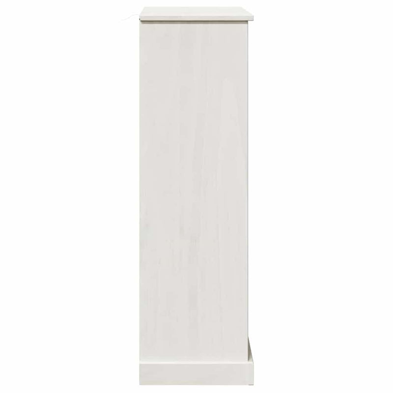 vidaXL Fürdőszoba Székény VIGO Fehér 67.5 x 34 x 110 cm Tömör fenyőfa