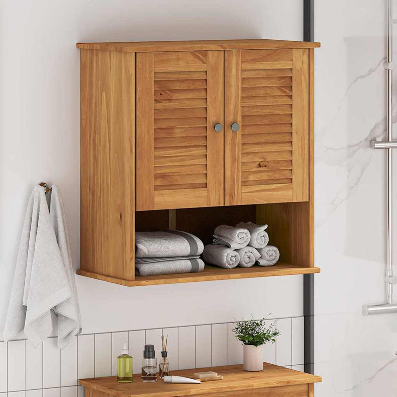 vidaXL Fali Fürdőszoba Szekrény VIGO mézbarna 67.5 x 34 x 71.5 cm