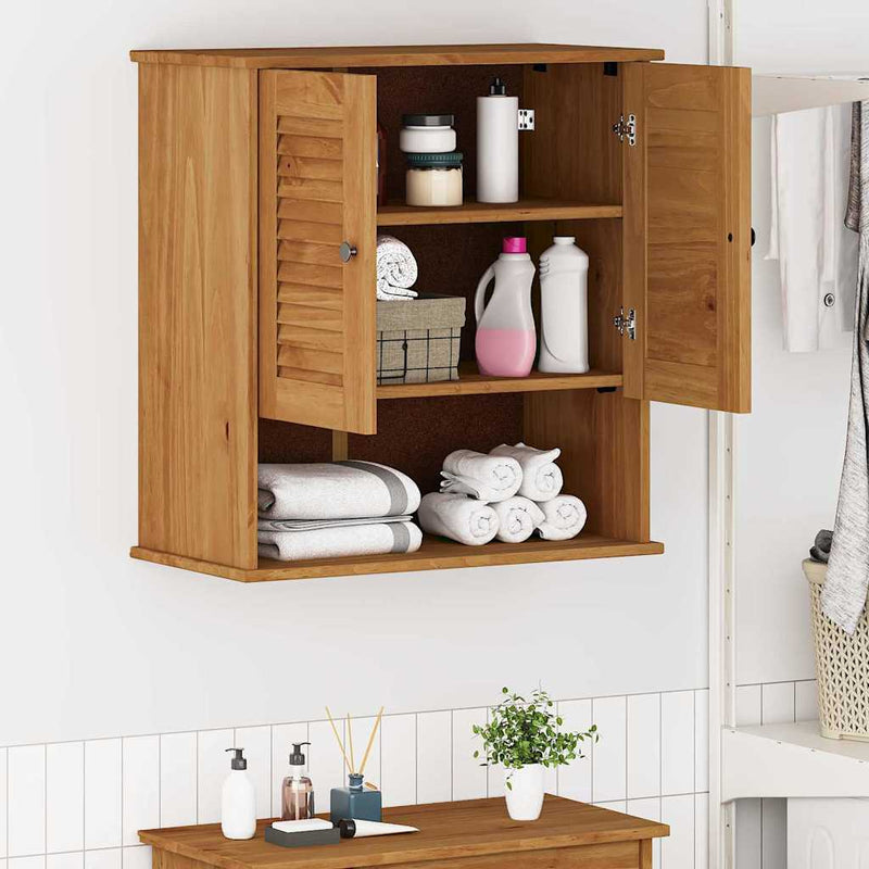 vidaXL Fali Fürdőszoba Szekrény VIGO mézbarna 67.5 x 34 x 71.5 cm