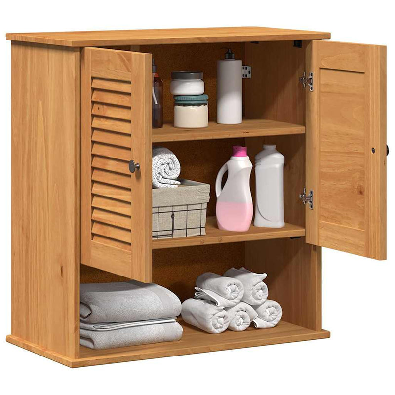 vidaXL Fali Fürdőszoba Szekrény VIGO mézbarna 67.5 x 34 x 71.5 cm