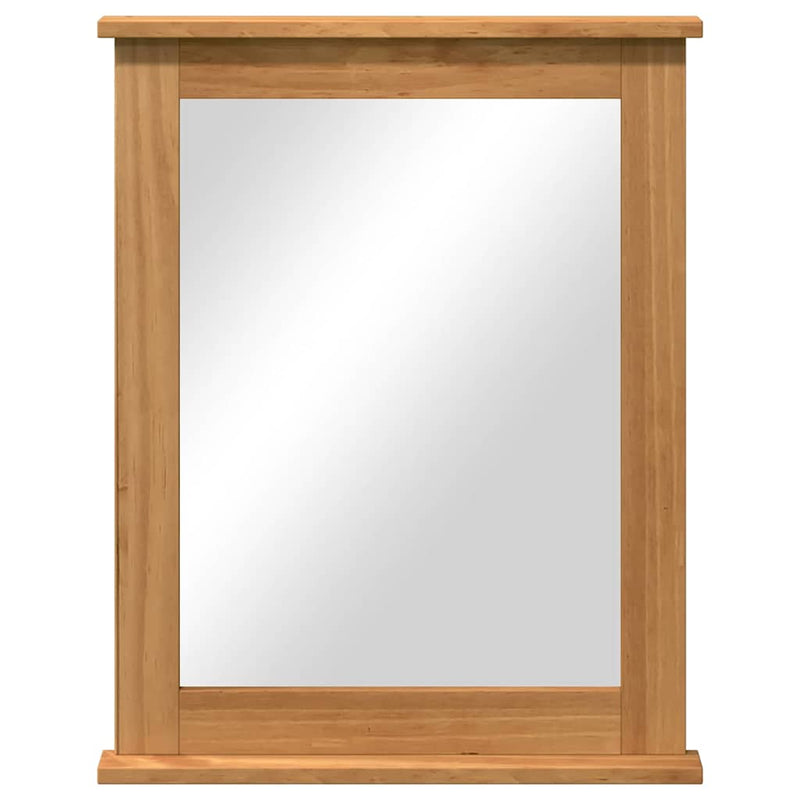 vidaXL Tükör tükörrel VIGO mézbarna 55.5 x 5 x 70 cm Tömör fenyőfa