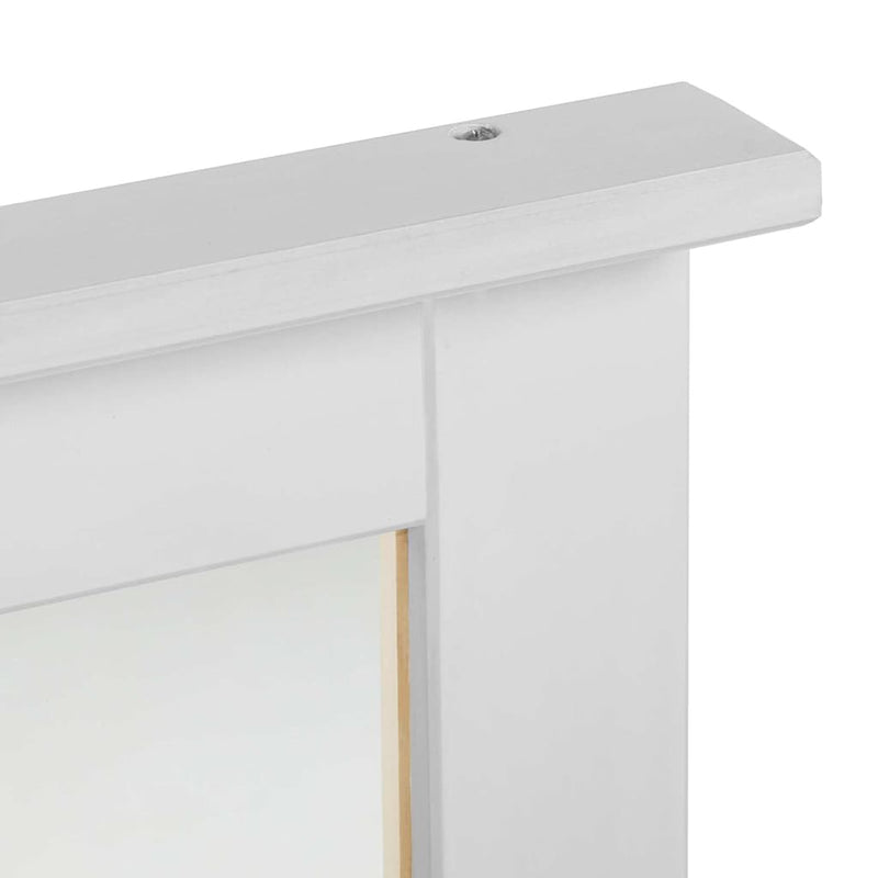 vidaXL Tükör tükörrel VIGO Fehér 55.5 x 5 x 70 cm Tömör fenyőfa