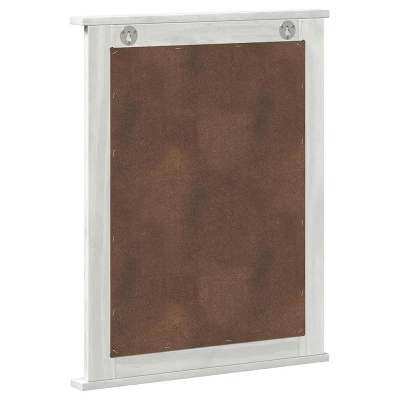 vidaXL Tükör tükörrel VIGO Fehér 55.5 x 5 x 70 cm Tömör fenyőfa