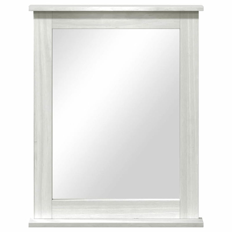 vidaXL Tükör tükörrel VIGO Fehér 55.5 x 5 x 70 cm Tömör fenyőfa