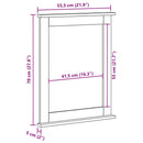 vidaXL Tükör tükörrel VIGO Fehér 55.5 x 5 x 70 cm Tömör fenyőfa