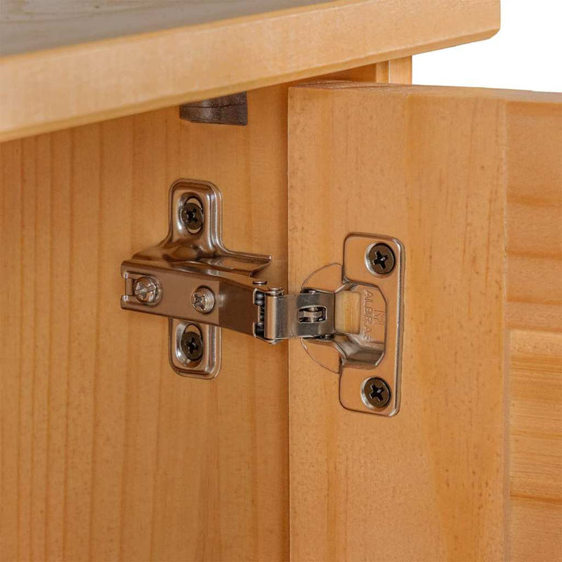 vidaXL WC Szekrény VIGO mézbarna 60 x 27 x 161 cm Tömör fenyőfa