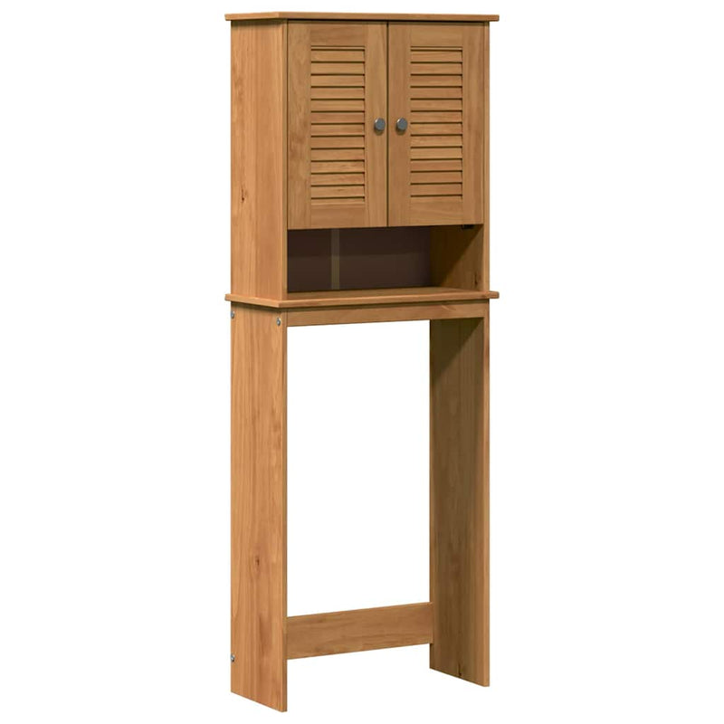 vidaXL WC Szekrény VIGO mézbarna 60 x 27 x 161 cm Tömör fenyőfa