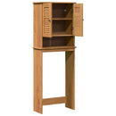 vidaXL WC Szekrény polcokkal VIGO Barna és Mézbarna 60 x 27 x 161 cm