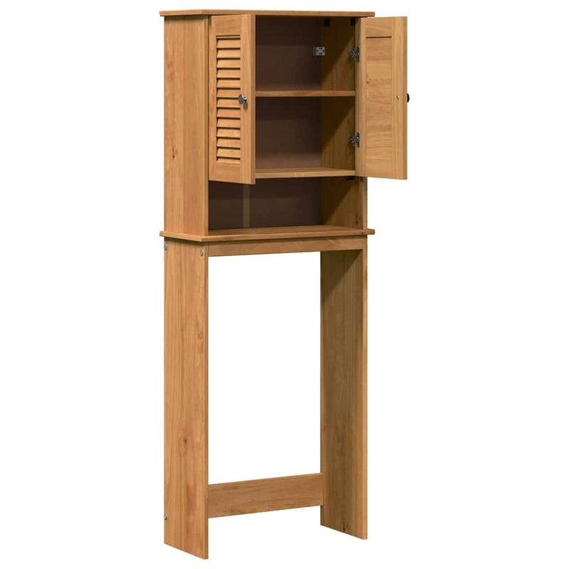 vidaXL WC Szekrény VIGO mézbarna 60 x 27 x 161 cm Tömör fenyőfa