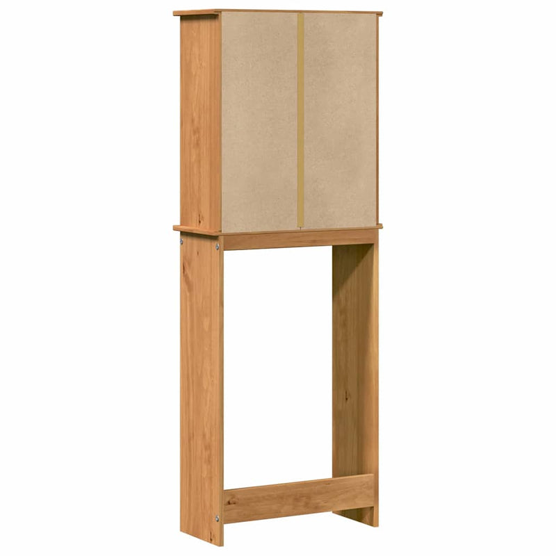 vidaXL WC Szekrény VIGO mézbarna 60 x 27 x 161 cm Tömör fenyőfa