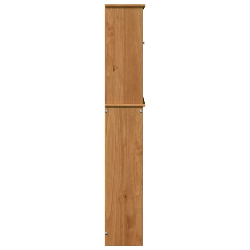 vidaXL WC Szekrény VIGO mézbarna 60 x 27 x 161 cm Tömör fenyőfa