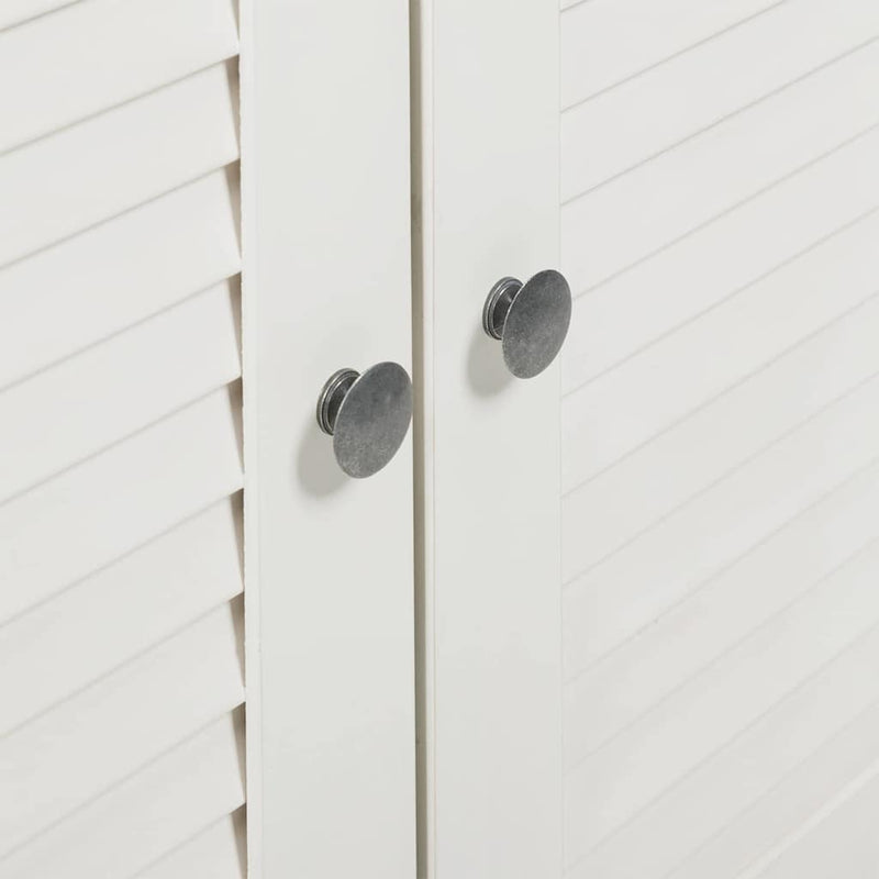 vidaXL WC Szekrény polcokkal VIGO Fehér 60 x 27 x 161 cm Tömör fenyőfa