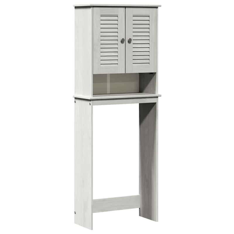 vidaXL WC Szekrény polcokkal VIGO Fehér 60 x 27 x 161 cm Tömör fenyőfa