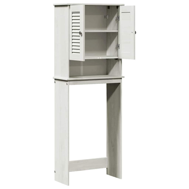 vidaXL WC Szekrény polcokkal VIGO Fehér 60 x 27 x 161 cm Tömör fenyőfa