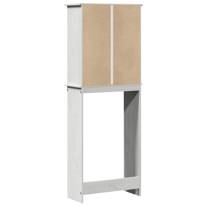 vidaXL WC Szekrény polcokkal VIGO Fehér 60 x 27 x 161 cm Tömör fenyőfa