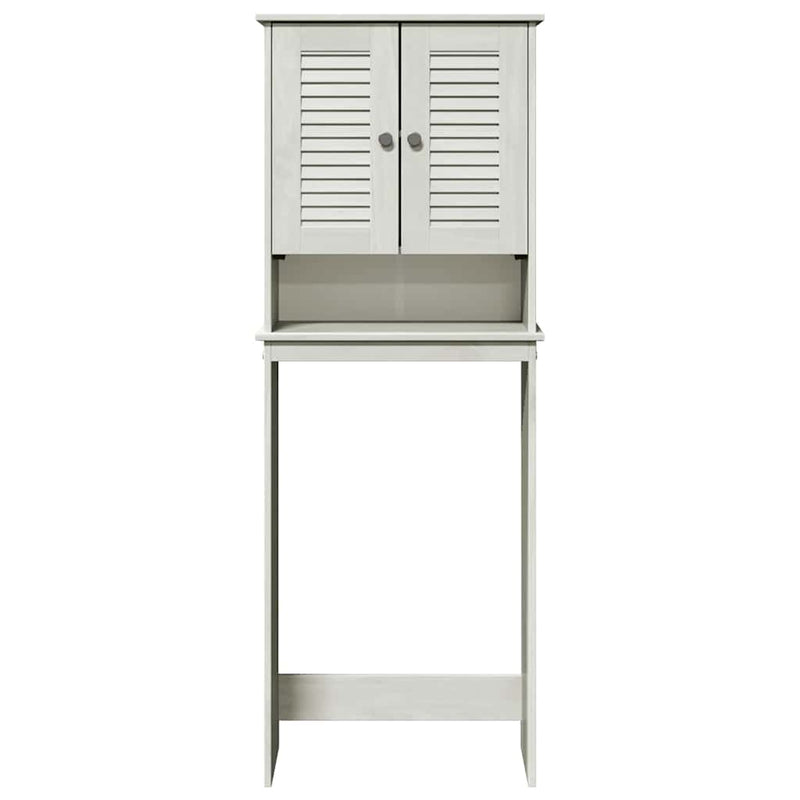 vidaXL WC Szekrény polcokkal VIGO Fehér 60 x 27 x 161 cm Tömör fenyőfa