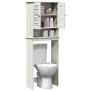 vidaXL WC Szekrény ajtóval VIGO Fehér és Antik Fehér 60 x 27 x 161 cm