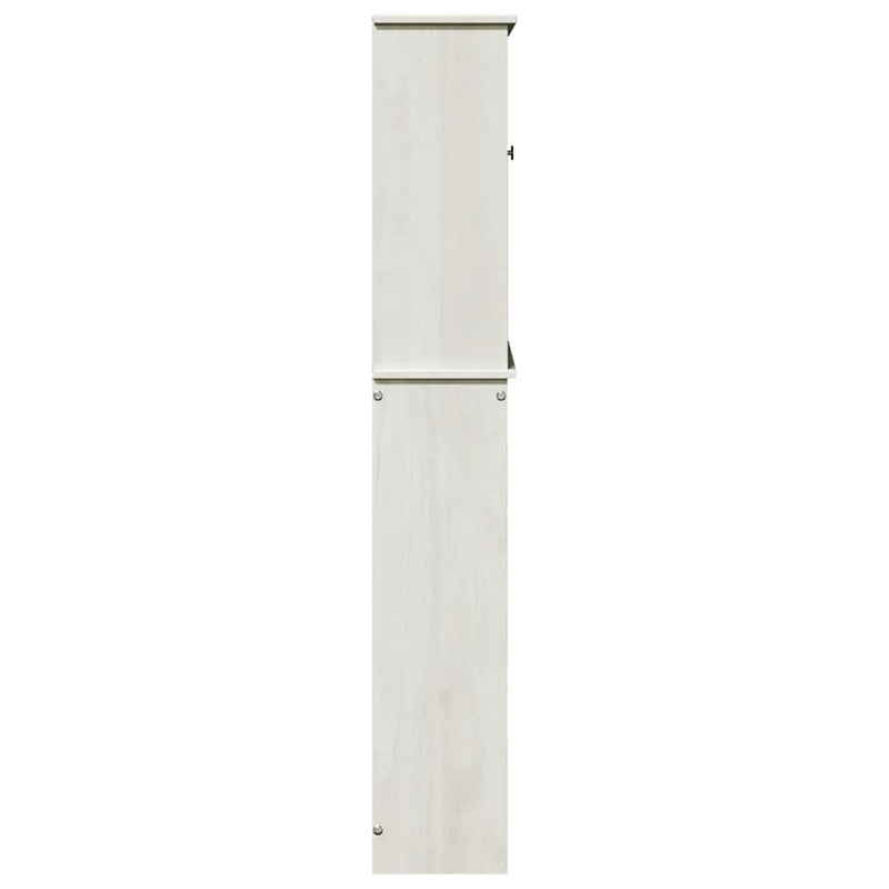 vidaXL WC Szekrény polcokkal VIGO Fehér 60 x 27 x 161 cm Tömör fenyőfa