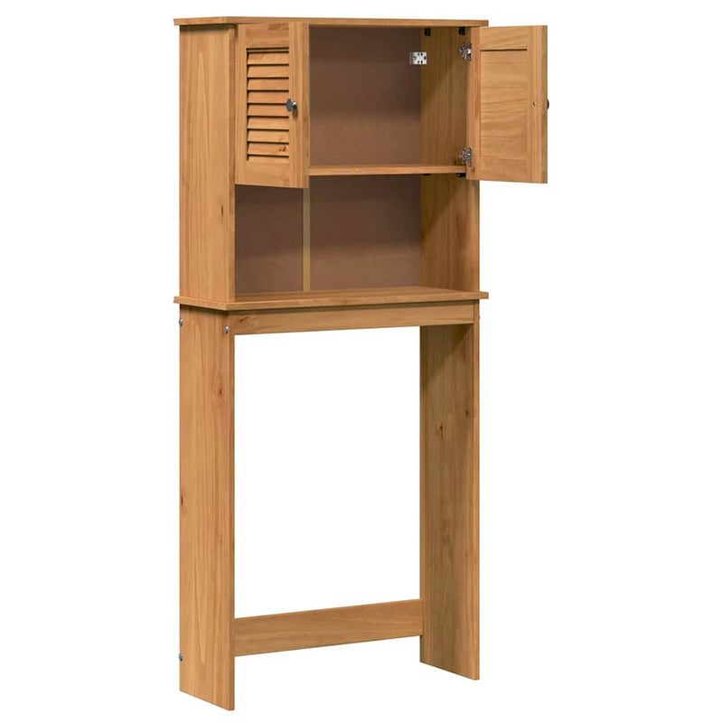 vidaXL Mosógép Szekrény VIGO mézbarna 72.5 x 27 x 161 cm Tömör fenyőfa
