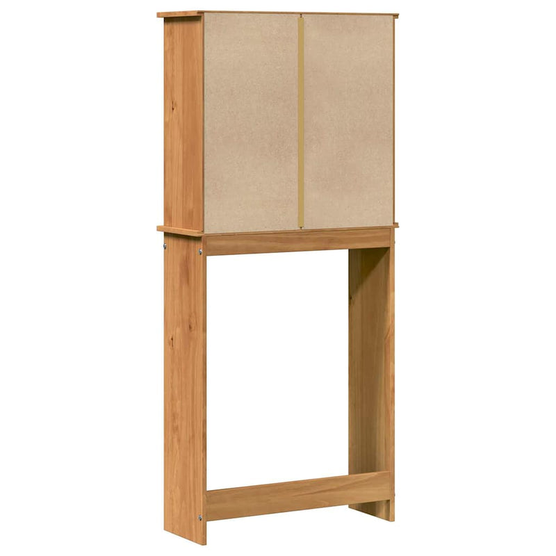 vidaXL Mosógép Szekrény VIGO mézbarna 72.5 x 27 x 161 cm Tömör fenyőfa