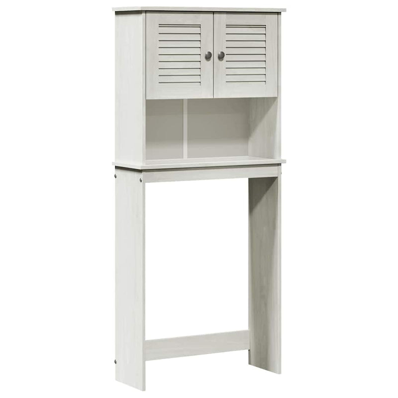 vidaXL Mosógép Szekrény VIGO Fehér 72.5 x 27 x 161 cm Tömör fenyőfa