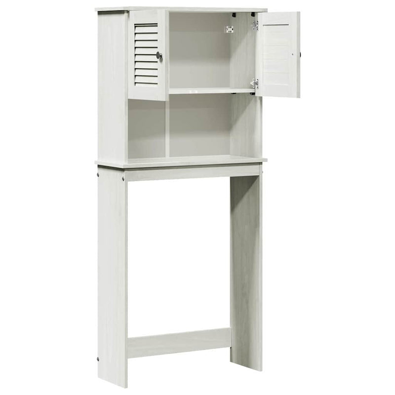 vidaXL Mosógép Szekrény VIGO Fehér 72.5 x 27 x 161 cm Tömör fenyőfa