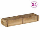 vidaXL Tálca 4 pcs Barna 57 x 15 x 9 cm Szilárd Újrahasznosított Fa