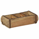 vidaXL Tálca 4 pcs Barna 30 x 14 x 9 cm Szilárd Újrahasznosított Fa