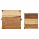 vidaXL Tálca 2 pcs Barna 29 x 31 x 10 cm Szilárd Újrahasznosított Fa