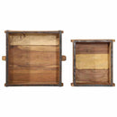 vidaXL Tálca 2 pcs Barna 29 x 31 x 10 cm Szilárd Újrahasznosított Fa
