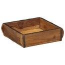 vidaXL Tálca Barna 29 x 31 x 10 cm Szilárd Újrahasznosított Fa