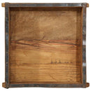 vidaXL Tálca Barna 29 x 31 x 10 cm Szilárd Újrahasznosított Fa